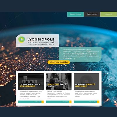 Lyonbiopole : Refonte de 3 sites internet biotech - Création de site internet