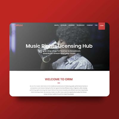 Website Design and Development for Orim Music - Ontwerp
