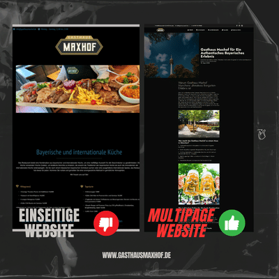 Gasthaus Maxhof Website - Webseitengestaltung
