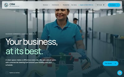 Custom website for CRM Best Cleaning Services - Création de site internet