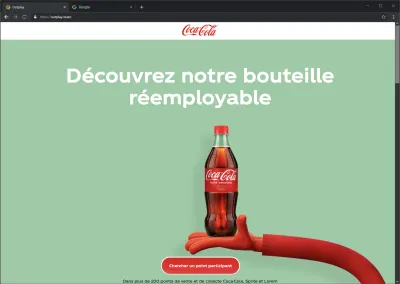 COCA-COLA - Store locator pour les bouteilles en PET réemployable - Application web