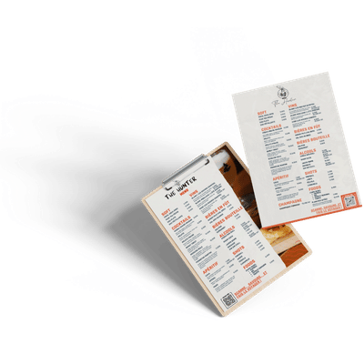 Réalisation de menu type PVC - Ontwerp
