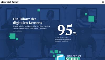 Microsite «Schul-Check» des Kölner Stadtanzeigers - Webseitengestaltung
