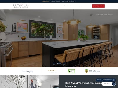 SEO and a new website for a countertop fabricator - Référencement naturel