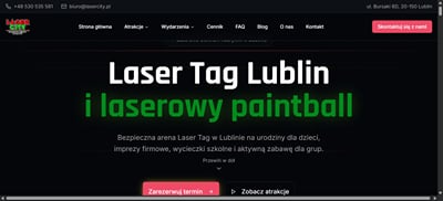 Website for a laser tag arena - Creación de Sitios Web