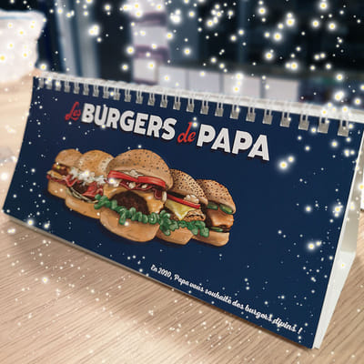 Illustration du calendrier LES BURGERS DE PAPA - Branding & Positioning