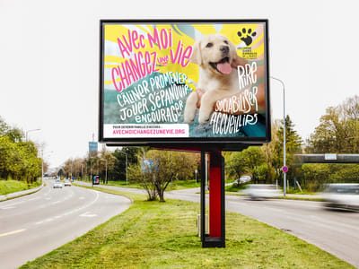 ASSOCIATION DES CHIENS GUIDE D'AVEUGLE DE L'OUEST - Campagne - Print