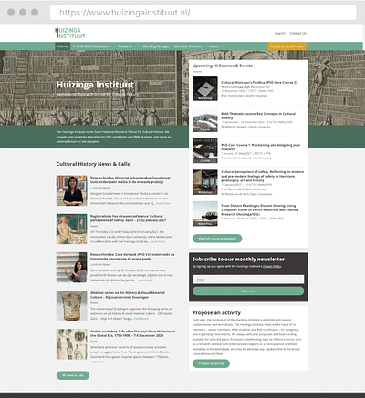 Multifunctionele site voor het Huizinga Instituut - Website Creatie