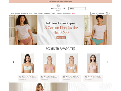 Bls - Uk (Women under garments brands) - E-commerce