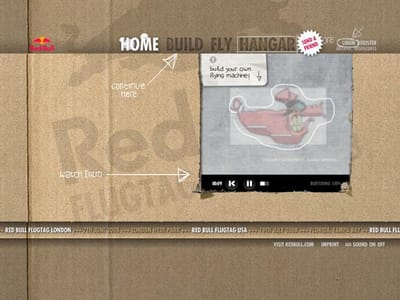 Red Bull 'Flugtag Flight Lab' Website - Advertising