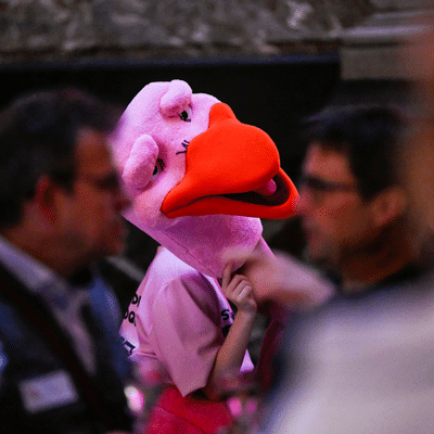 Pink Ribbon Mascot Sandy - Communication corporate
