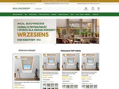 Rolexpress.pl – D2C Custom Blinds CRO & Revenue Scaling (+300%) - E-commerce