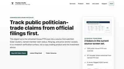 Congress Disclosure Watchlist Digest - Desarrollo de Software