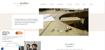 Création de site internet I L'atelier Joaillier - Webseitengestaltung