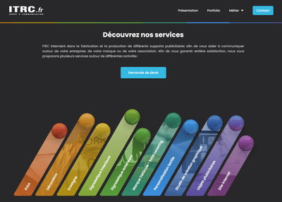 Site internet pour une agence de communication - Creación de Sitios Web