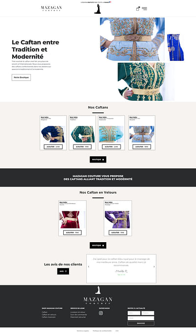 Site e-commerce - vêtements pour femmes - E-commerce