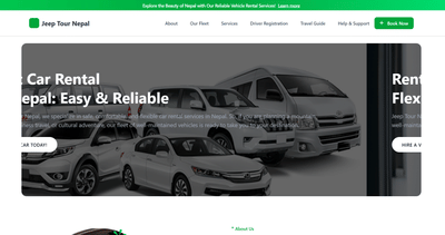 Website Design & Development - Jeep Tour Nepal - Website Creation