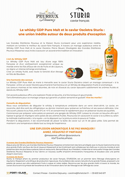Influence Pairing GDP Whisky X Caviar Sturia - Marketing d'influence