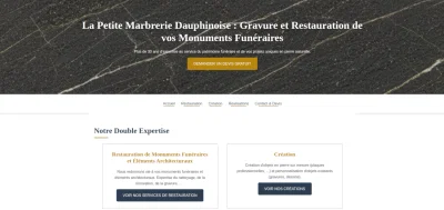 Site internet de La Petite Marbrerie Dauphinoise - Website Creation