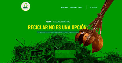 OnePage para empresa de reciclaje industrial - Website Creatie