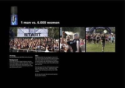 1 man vs. 6000 women - Publicité
