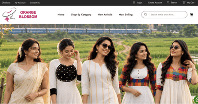 E-commerce website developed for Orange Blossom - SEO