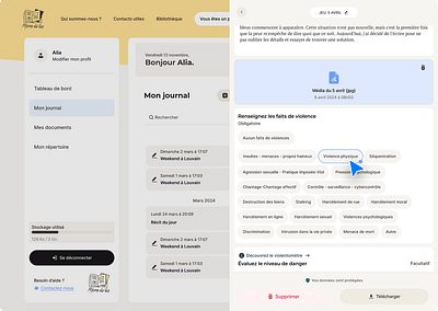 Mémo de Vie – Refonte du coffre-fort numérique pour France Victimes - Web Applicatie