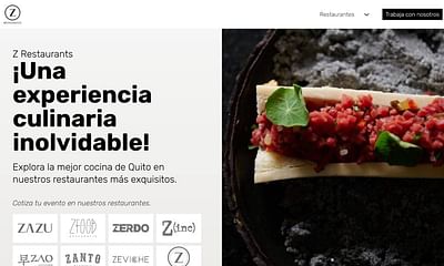 Diseño web Z-restaurants - Création de site internet