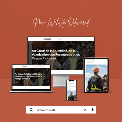 Corporate Website with Admin Panel– SNRV Algeria - Website Creation