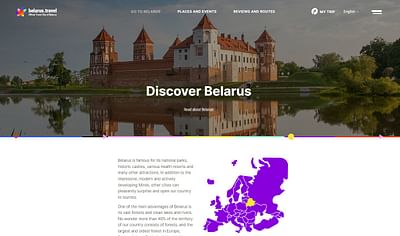 Belarus national tourist portal - Graphic Design