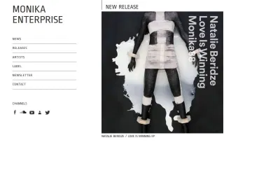 Monika Enterprise // Label Website - Webseitengestaltung