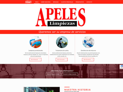 Web de Limpiezas Apeles - Creación de Sitios Web