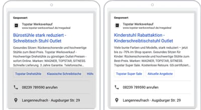 Topstar Werksverkauf – Google Ads Kampagne zum Prime Day - Onlinewerbung