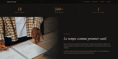 Atelier bois Paul - Création de site internet