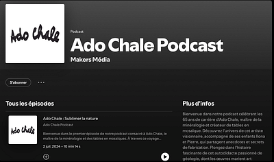 Podcast de marque : Ado Chale, la voix du designer - Communication corporate
