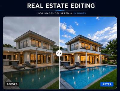 Real Estate Photo Editing – 1,500 Images Delivered in 24 Hours - Grafikdesign