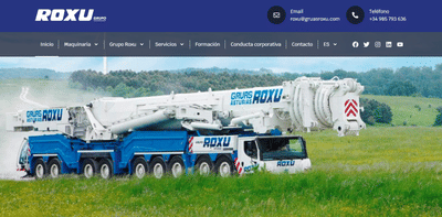 Web grupo internacional de alquiler de maquinaria - Website Creatie