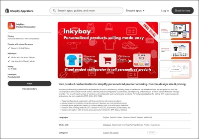 InkyBay Shopify App - Product Management