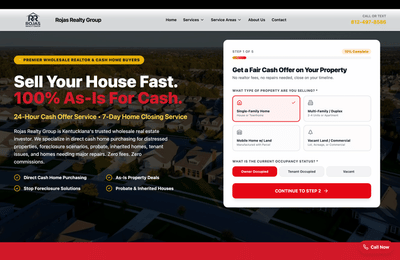 Website Creation - Rojas Realty Group - Stratégie digitale