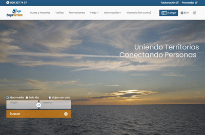 web development - Baja Feries - Creación de Sitios Web