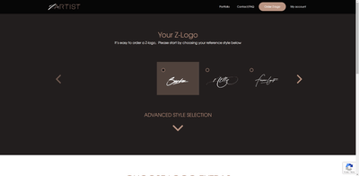 Zartist - Website Creation