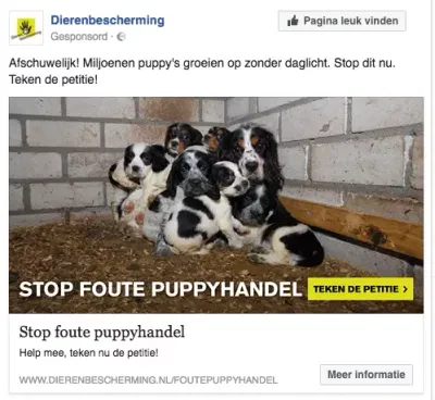 De Dierenbescherming - Facebook Lead Campagne - Data Consulting