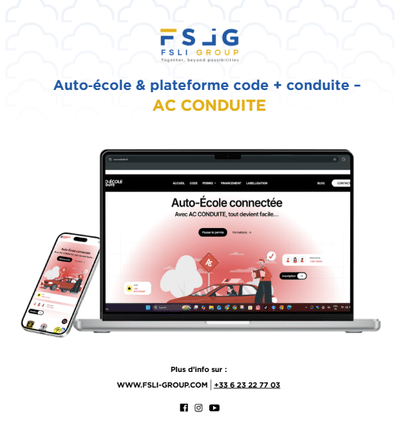 Auto‑école & plateforme code + conduite – AC Conduite - Website Creation
