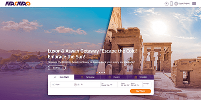 Air Cairo - Website Creation