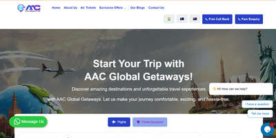 AAC Global Getaways | Website Development - SEO