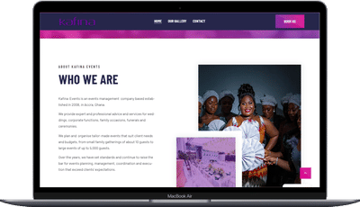 Kafina Events - Website Creatie