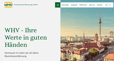 WHV Real Estate - Webseitengestaltung
