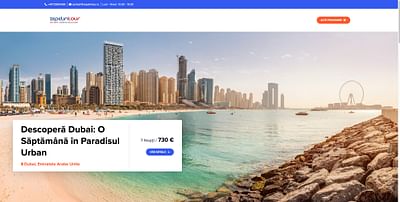 Dubai Travel Landing Page - Création de site internet