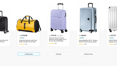 Amazon Suitcases - Ergonomie (UX/UI)