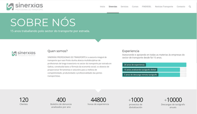 Web SINERXÍAS PROFESIONAIS DO TRANSPOETE - Creación de Sitios Web